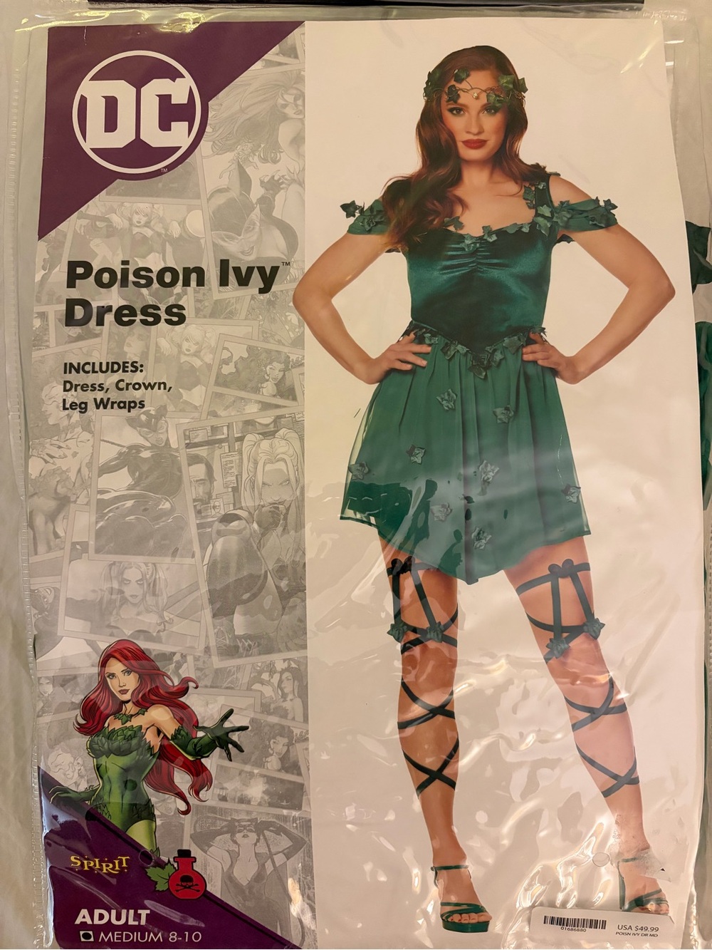 Spirit Women's Green Poison Ivy Mini Dress Costume